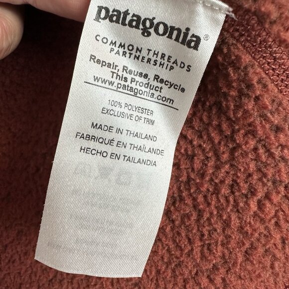 Patagonia‎ Mens Performance Better Sweater® 1/4-Zip Size Small Cinder Red - Picture 5 of 10